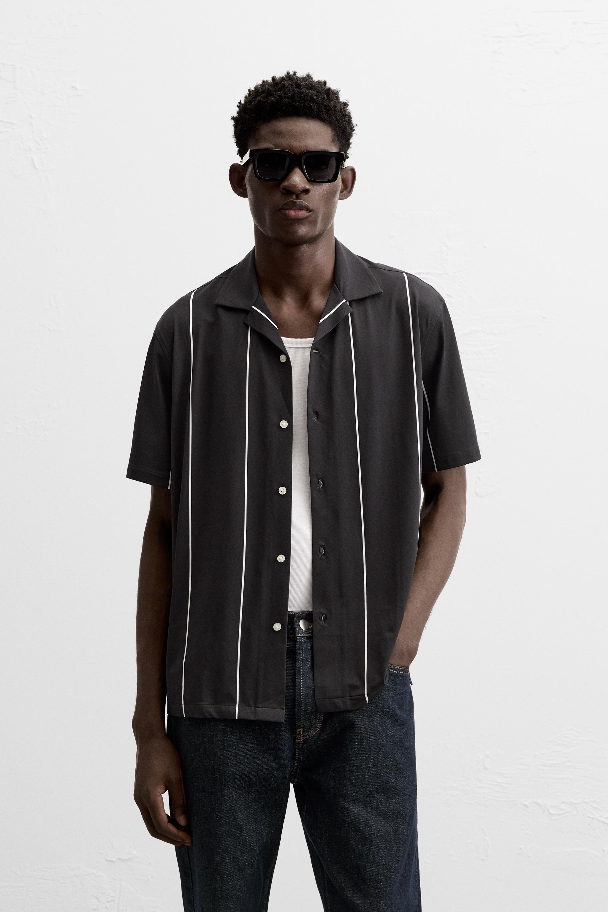 STRIPED STRETCH SHIRT Product Image