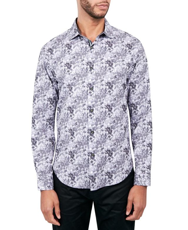 Society of Threads Mens Regular-Fit Non-Iron Performance Stretch Abstract Floral Button-Down Shirt Product Image