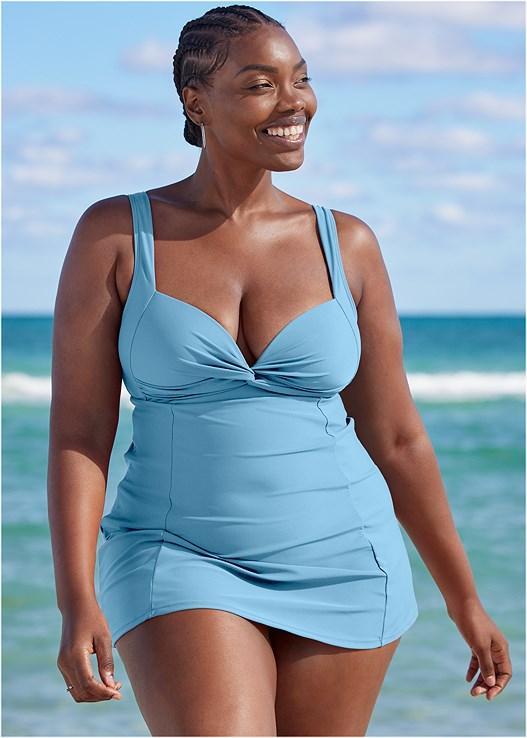 Fit And Flare Swim Dress Product Image