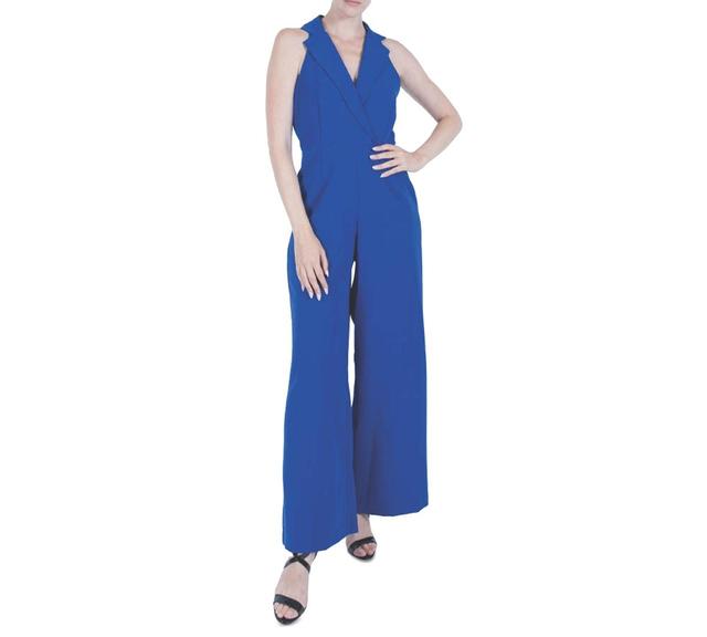 julia jordan Womens Notched-Collar Jumpsuit Product Image