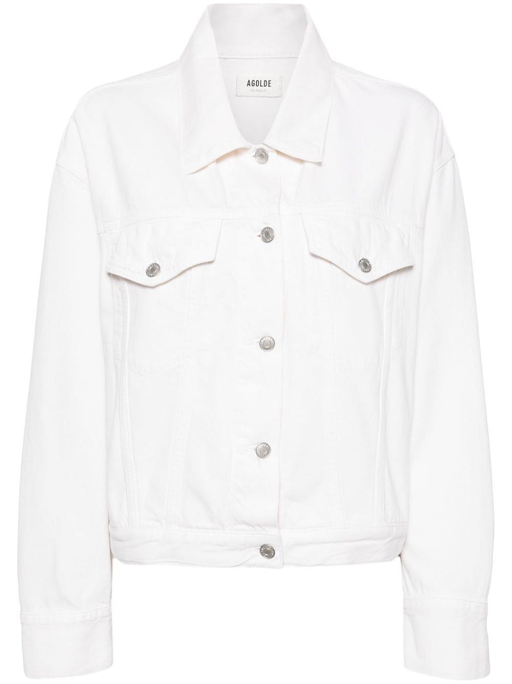 AGOLDE Martika Denim Jacket In White Product Image