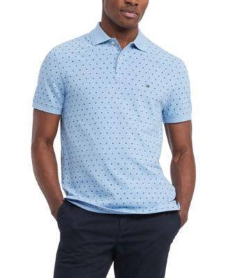 Tommy Hilfiger Mens Micro Geometric Print Short Sleeve Polo Shirt Product Image