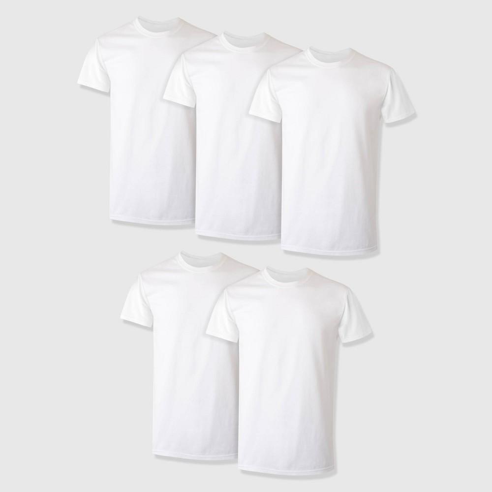 Hanes Premium Mens Short Sleeve Crewneck T-Shirt 5pk - White Product Image