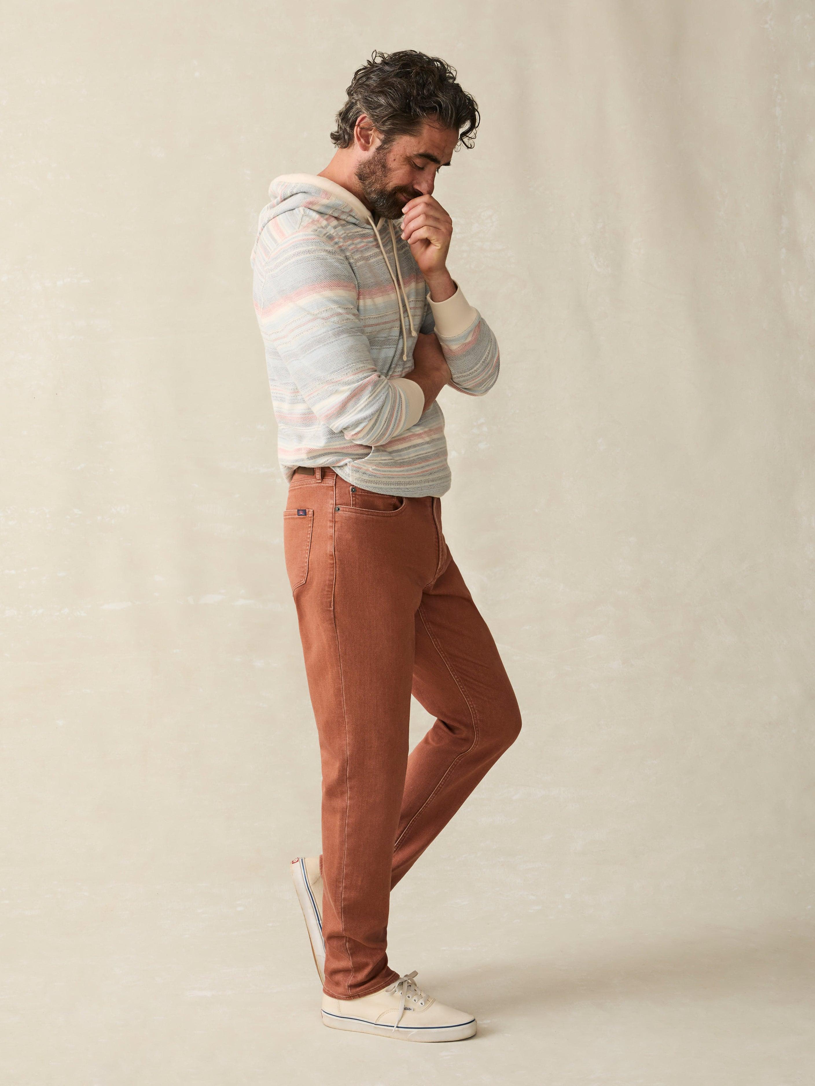 Stretch Terry 5-Pocket Pant - Russet Male Product Image