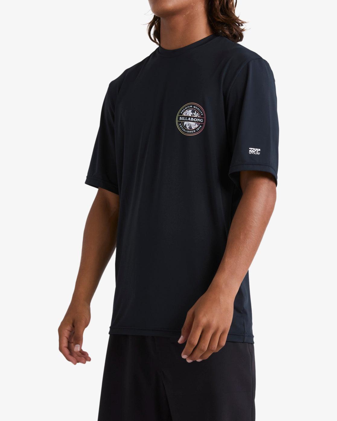 Rotor Loose Fit Short Sleeve Surf Tee - Black Male Product Image