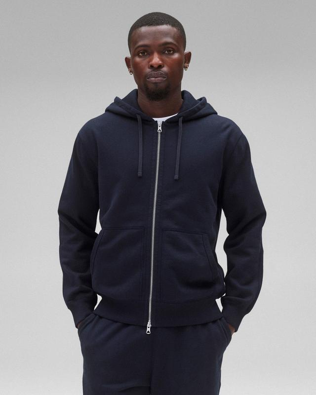 Midweight Terry Standard Zip Hoodie Male Product Image