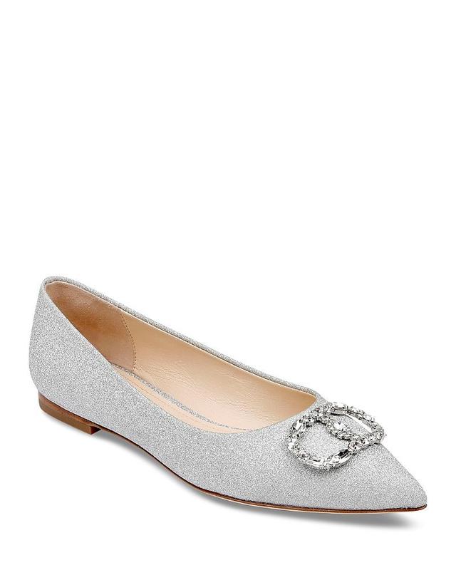 Dee Ocleppo Womens Embellished Glitter Pointed Toe Flats Product Image