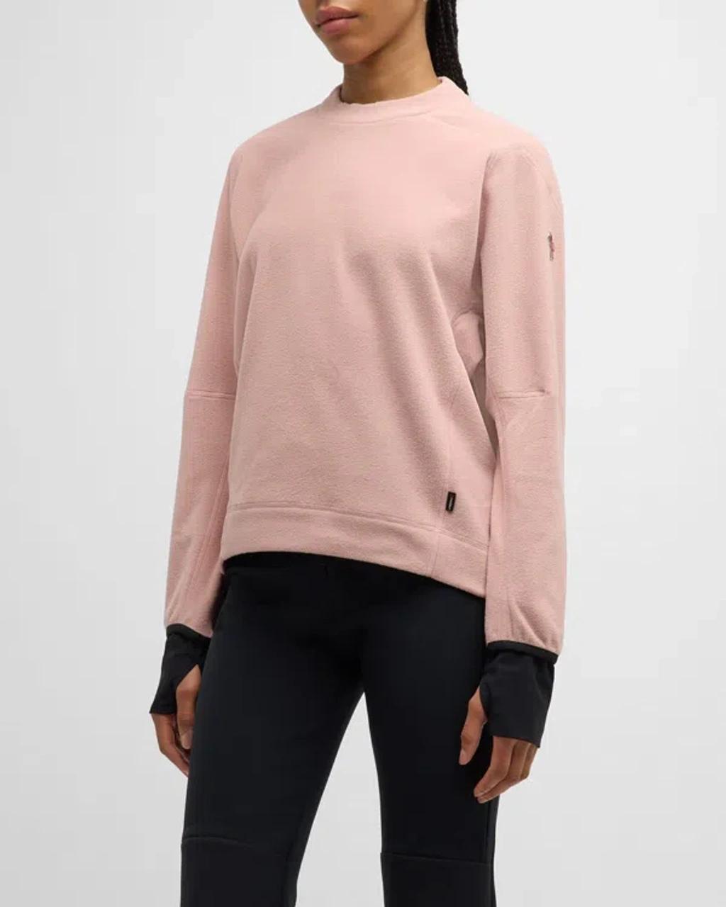 MONCLER Polartec Microfleece Sweatshirt In Pink Product Image