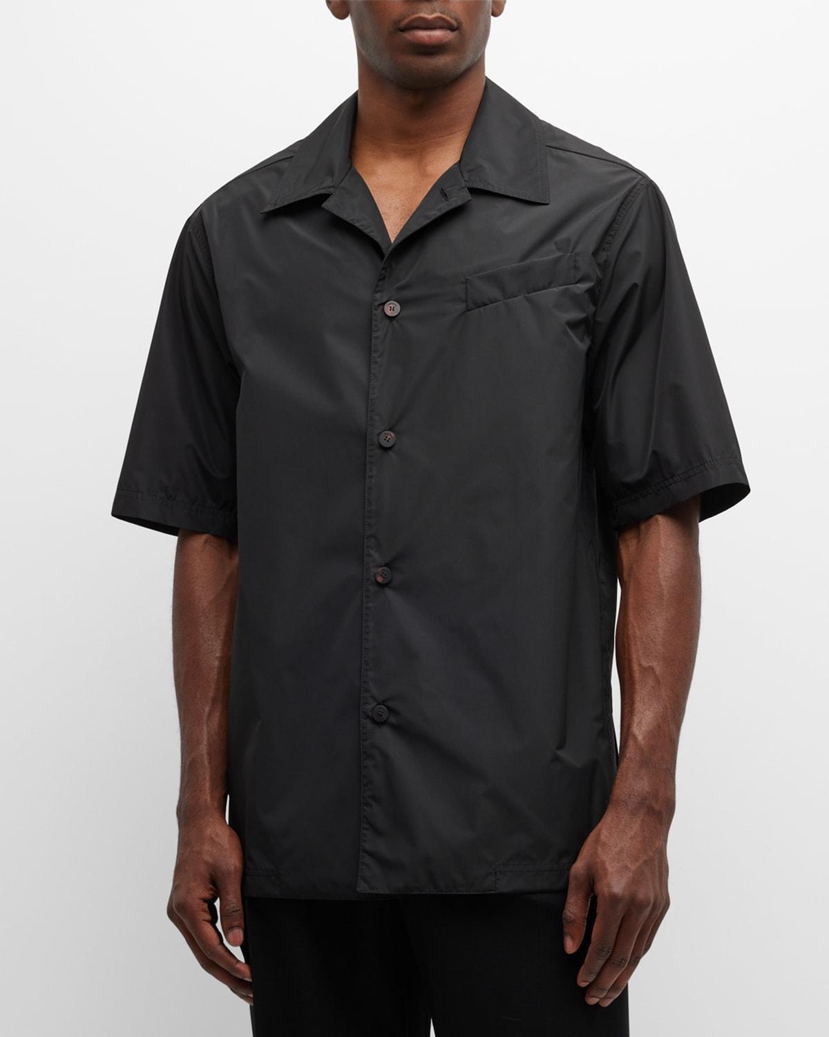 Mens Solid Taffeta Camp Shirt Product Image