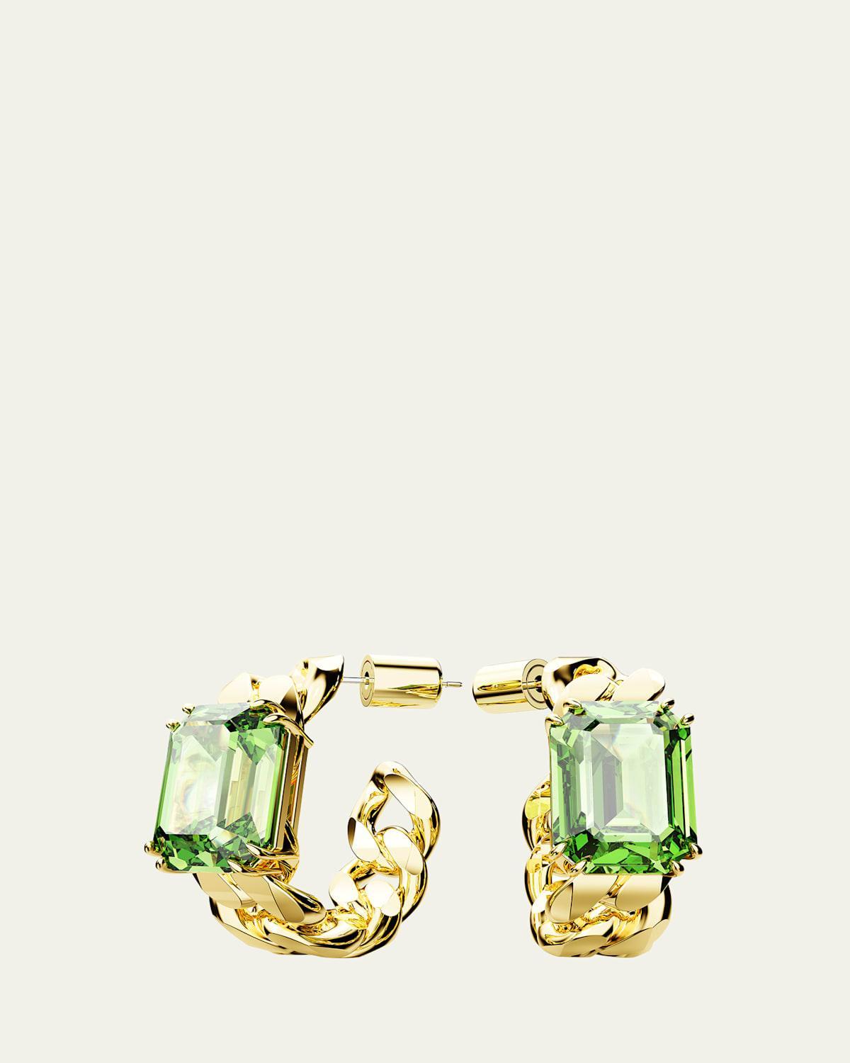 Swarovski Millenia Octagon Cut Crystal Hoop Earrings Product Image