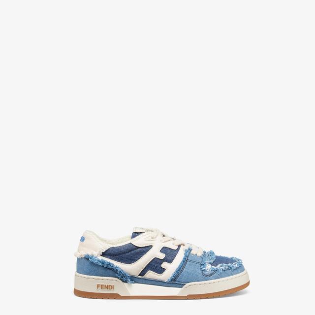 Fendi MatchBlue denim low-tops Product Image