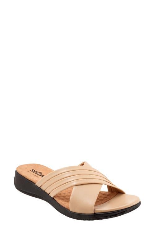 SoftWalk Tillman 5.0 Leather Cross Strap Slide Sandal Product Image