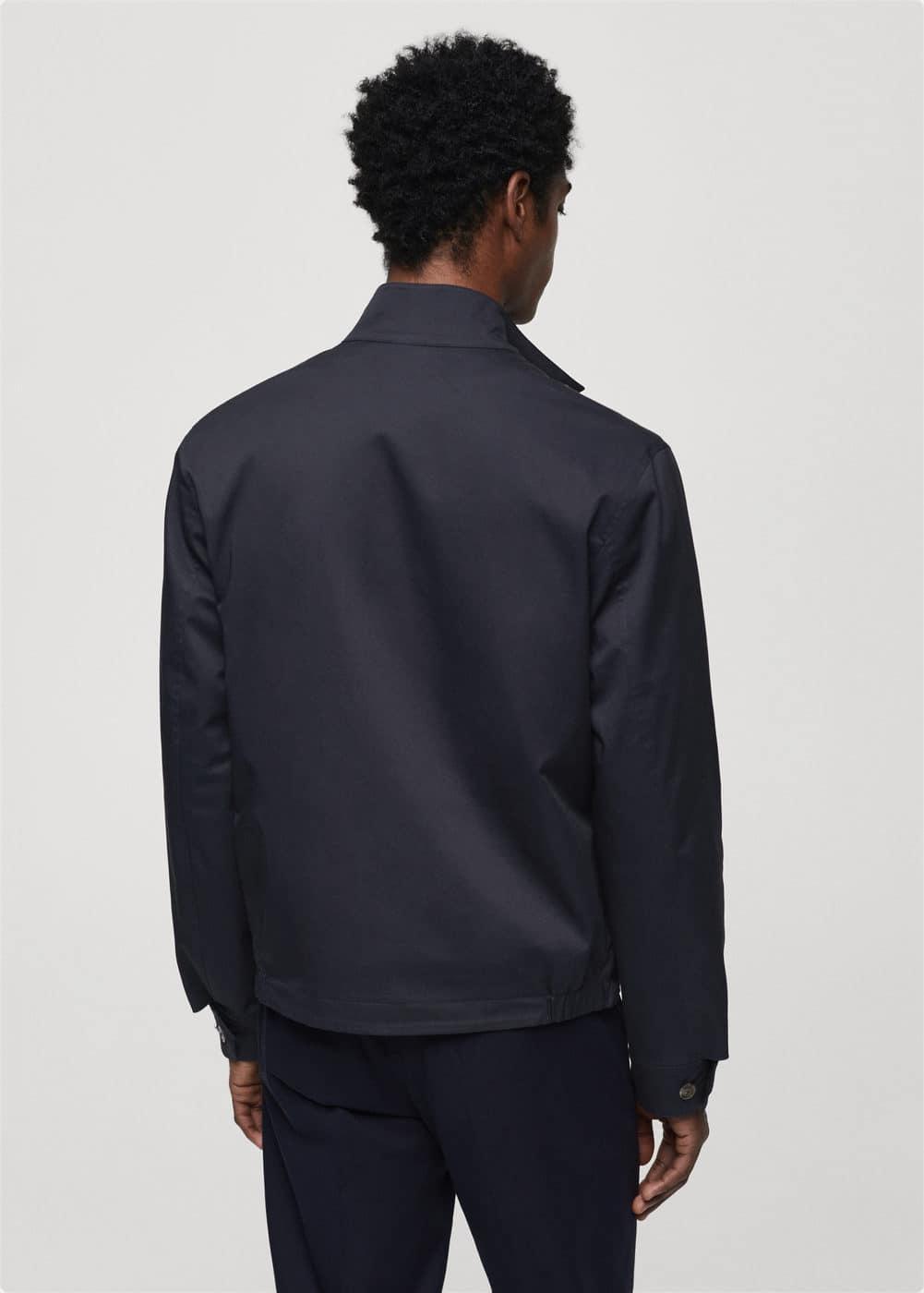 MANGO MAN - Zipper cotton jacket dark navyMen Product Image