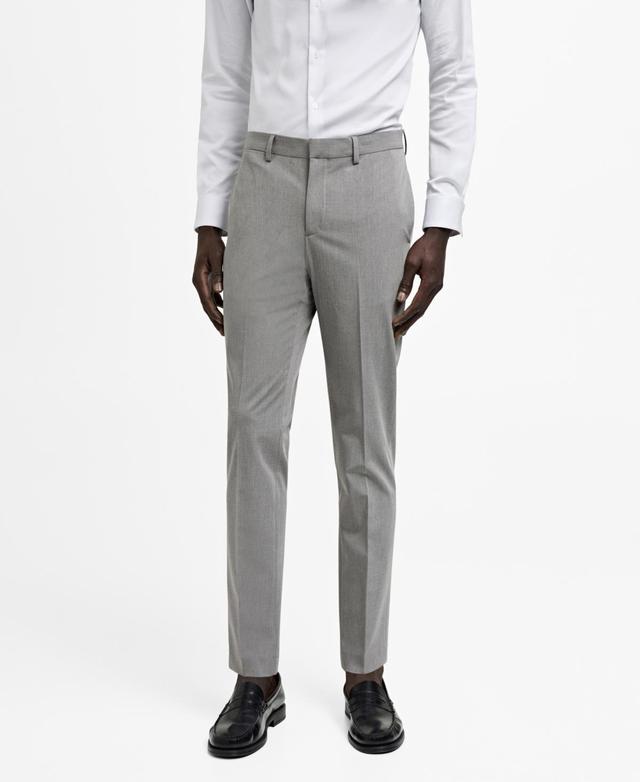 MANGO MAN - Stretch fabric super slim-fit suit pants greyMen Product Image