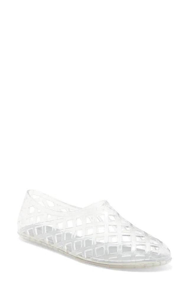 JEFFREY CAMPBELL Jellz Slip-on In Clear Silver Product Image