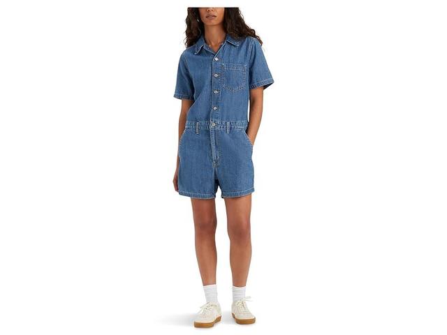 Levi's(r) Womens Short Sleeve Heritage Romper (Playday) Women's Jumpsuit & Rompers One Piece Product Image