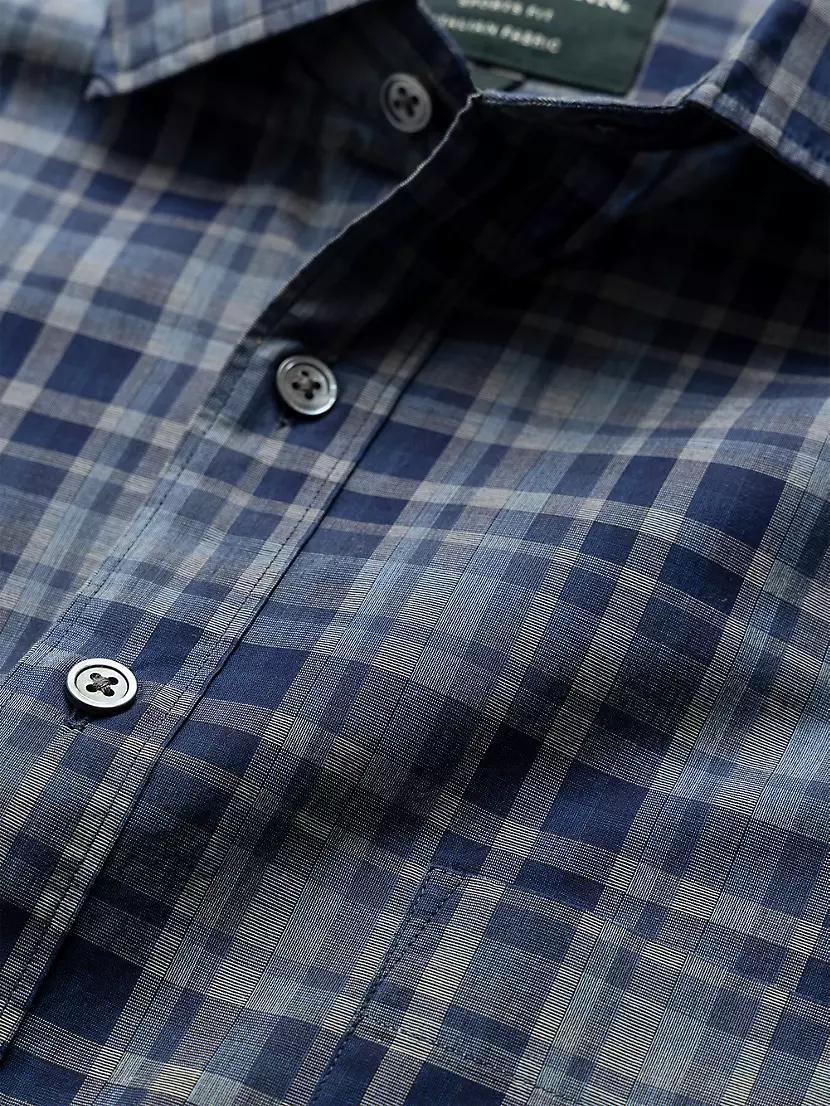 Monavale Check Cotton Button-Front Shirt Product Image