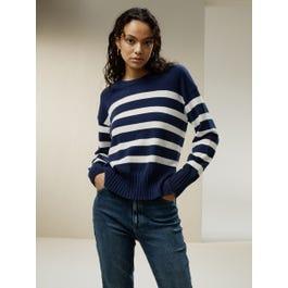 Ultra-fine Cashmere Breton Striped Sweater Product Image