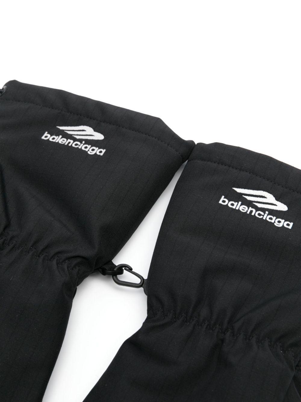 BALENCIAGA 3b Sports Icon Ski Gloves In Black Product Image