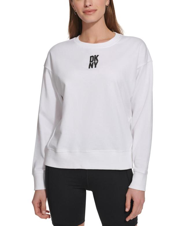 Women's Puff-Logo Long-Sleeve Sweatshirt Product Image