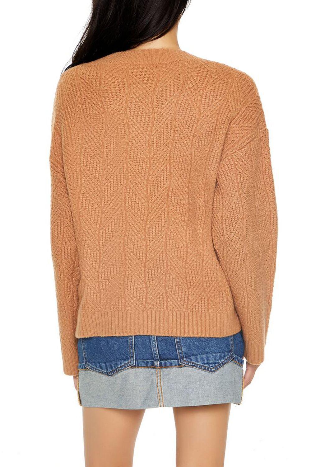 Geo V-Neck Drop-Sleeve Sweater | Forever 21 Product Image