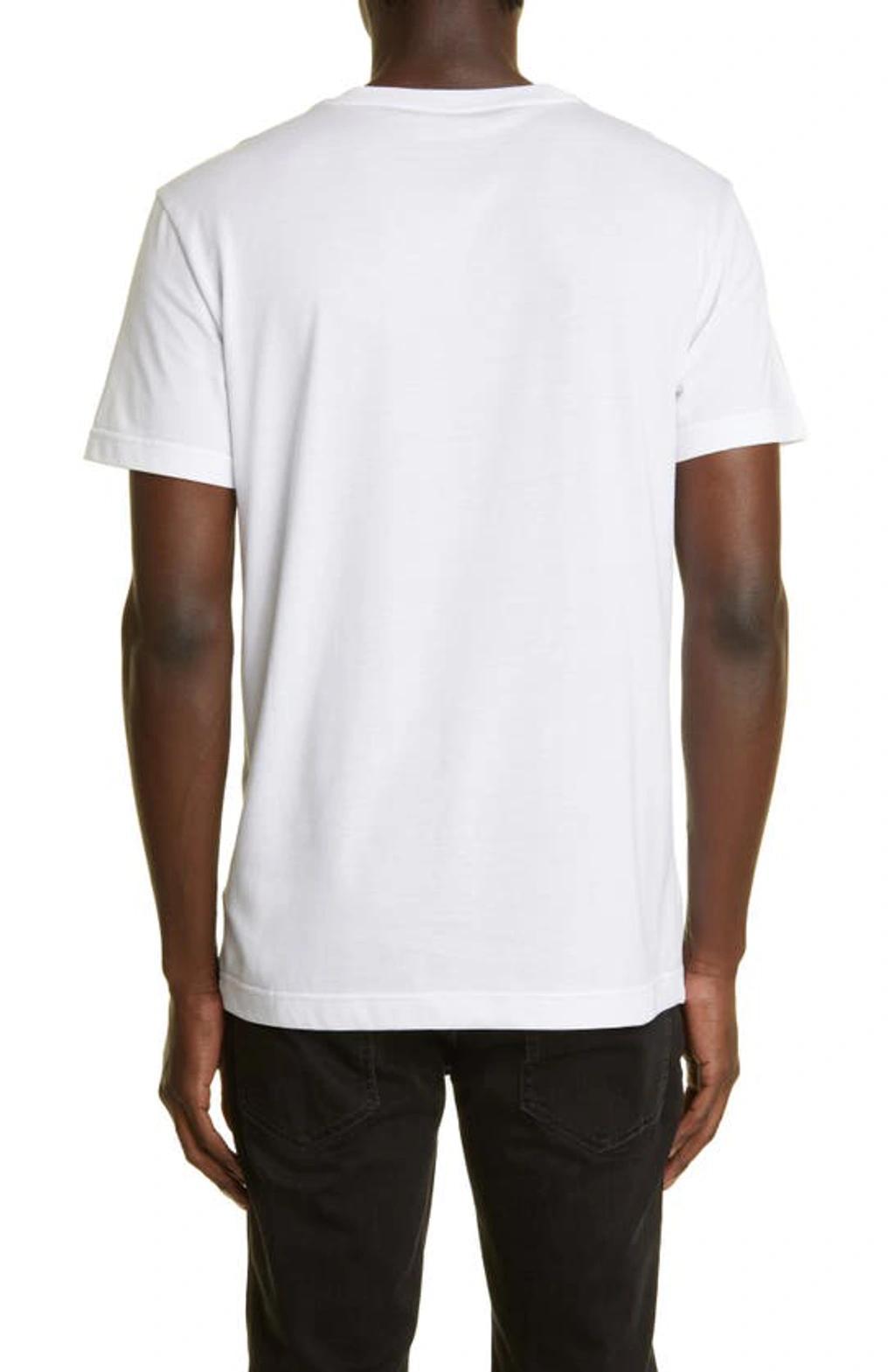 Cotton T-shirt With Dg Embroidery And Patch In White Product Image