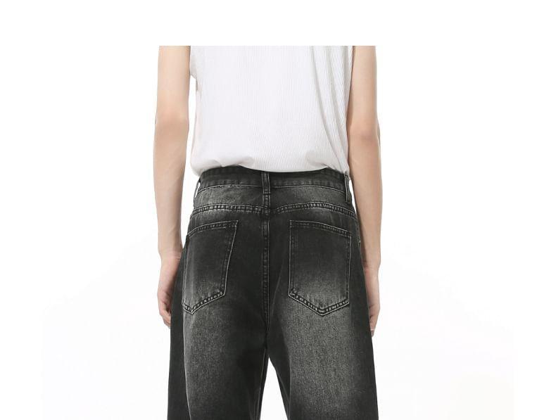 Mid Rise Washed Loose Fit Jeans Product Image