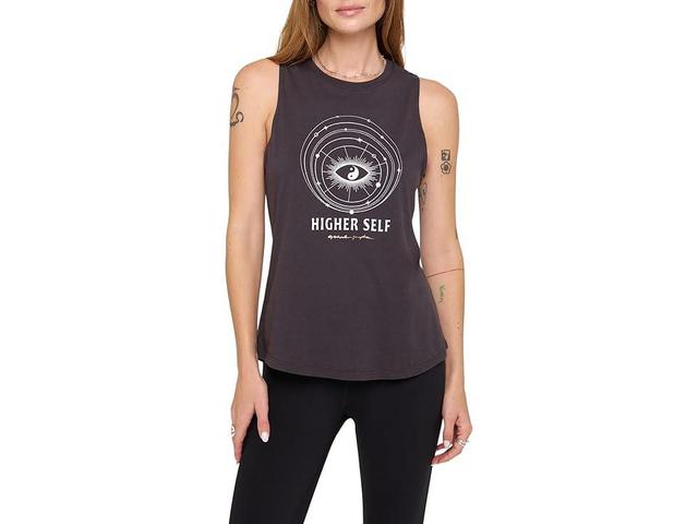 Spiritual Gangster Higher Self Jade Muscle Tank (Vintage ) Women's Clothing Product Image