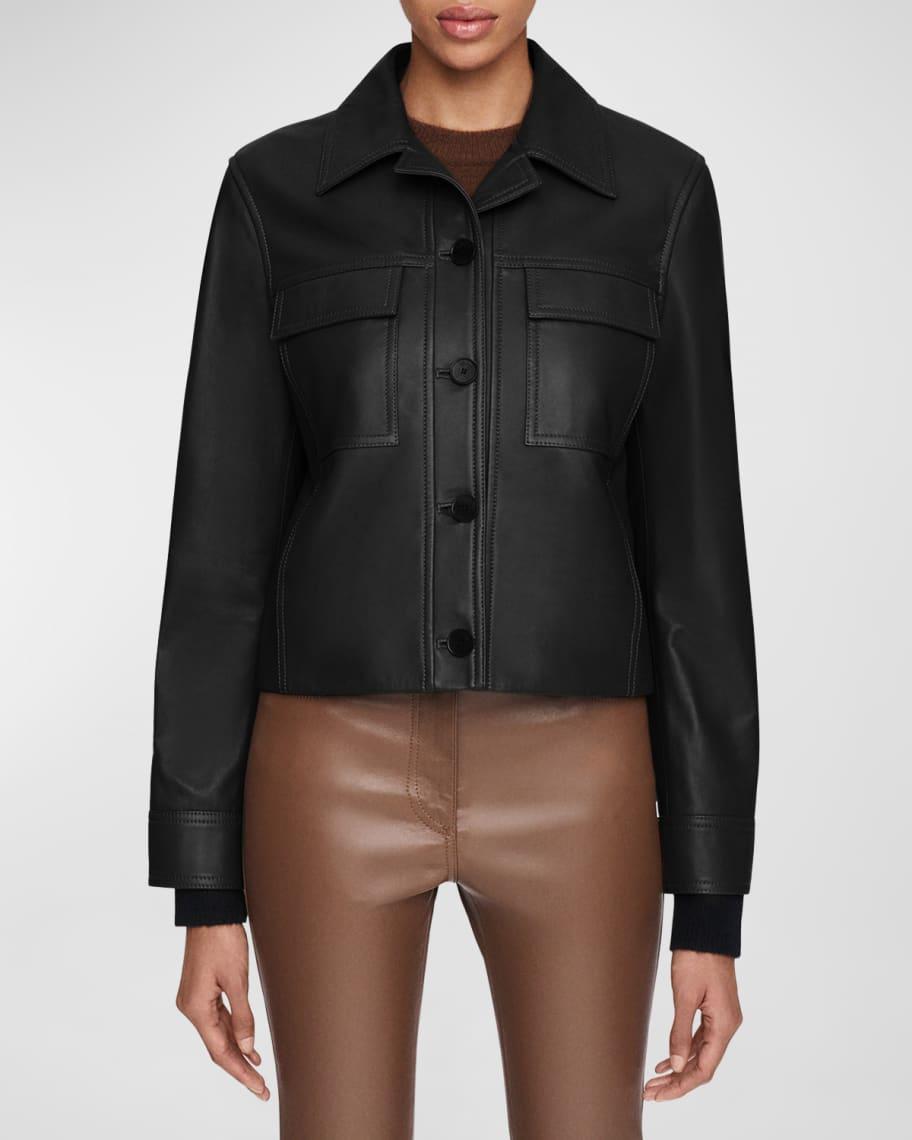 Salvador Nappa Leather Moto Jacket Product Image