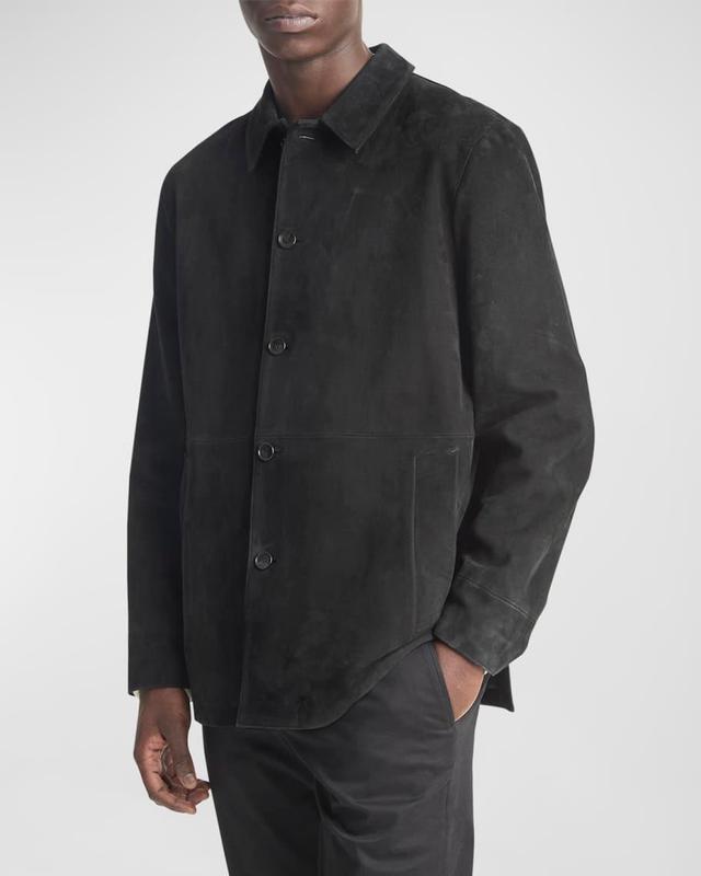 Men's Suede Car Coat Product Image