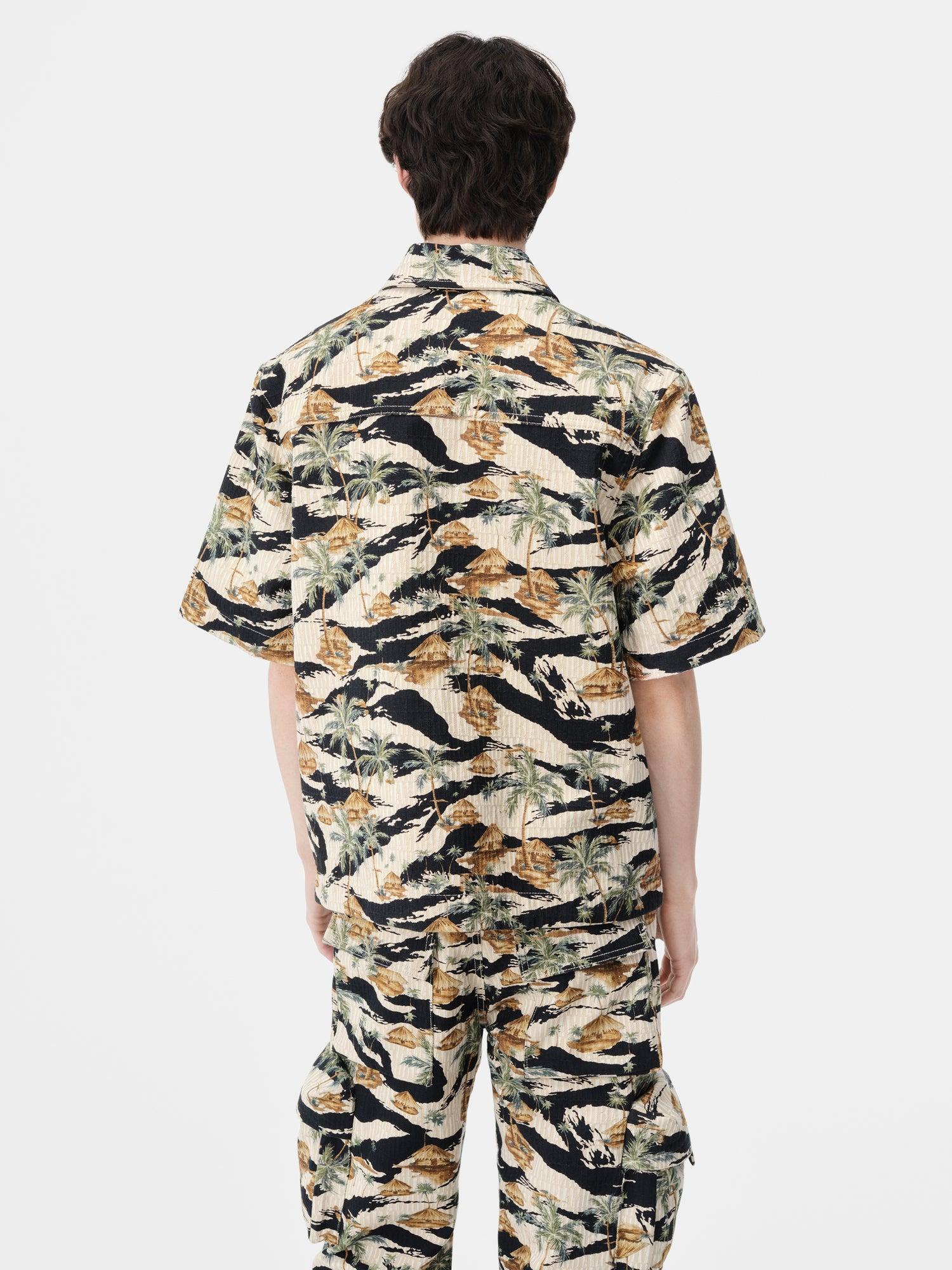 AMIRI REPEAT PALM CAMP SHIRT - Mojave Desert Male Product Image