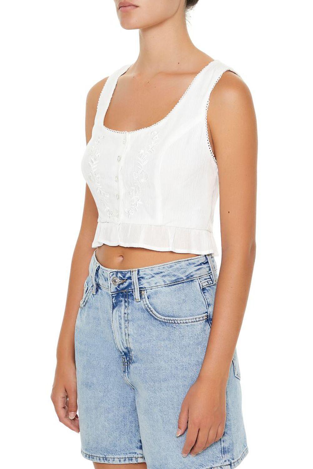 Floral Embroidered Crop Top | Forever 21 Product Image