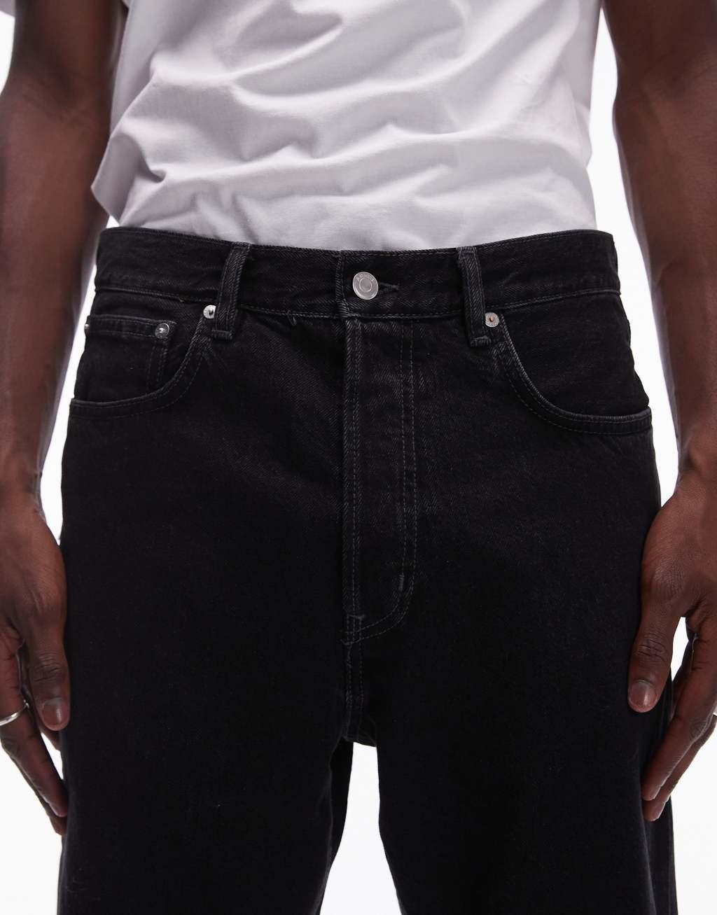 ARKET Coast relaxed tapered jeans in black Product Image