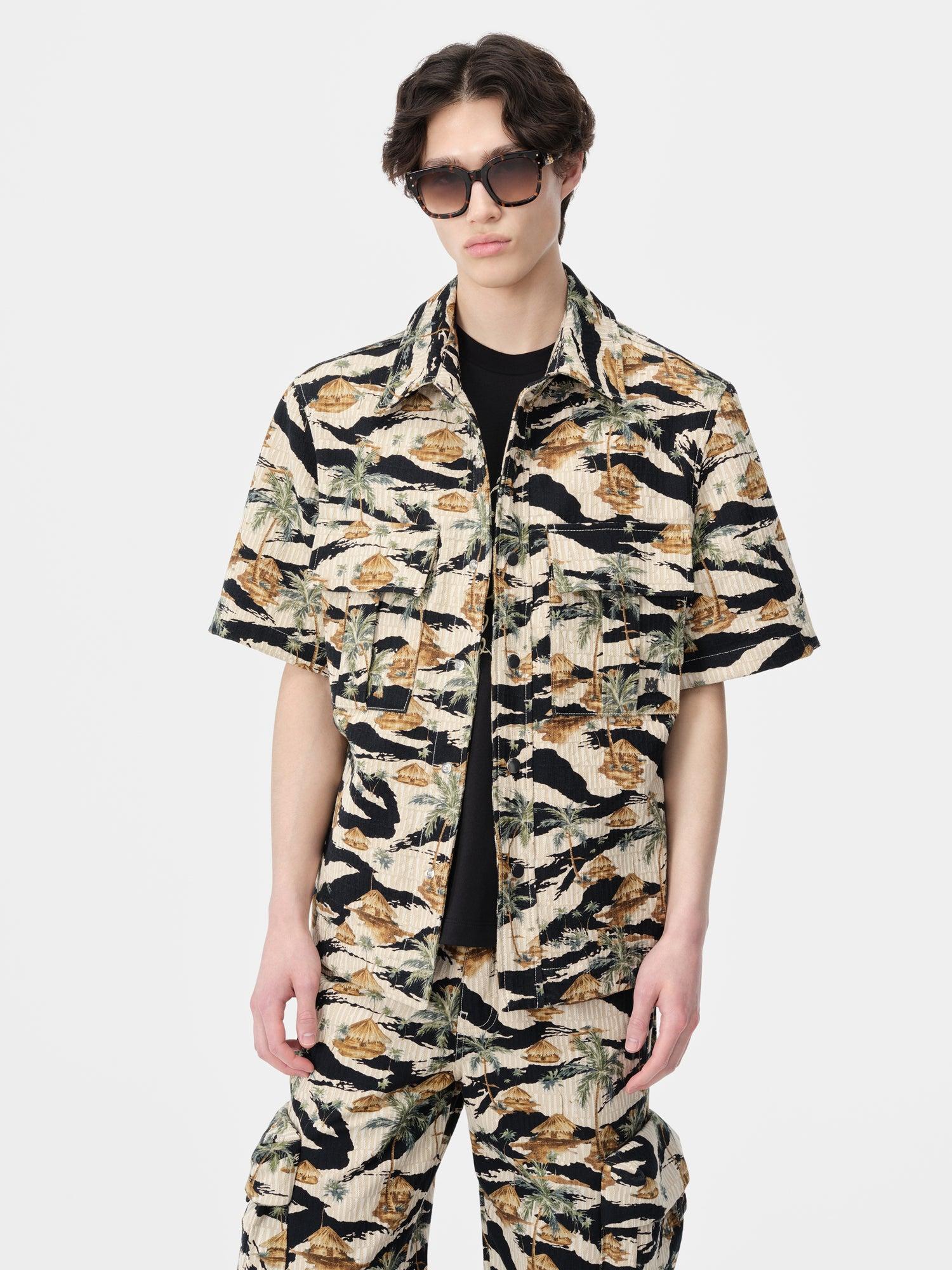 AMIRI REPEAT PALM CAMP SHIRT - Mojave Desert Male Product Image