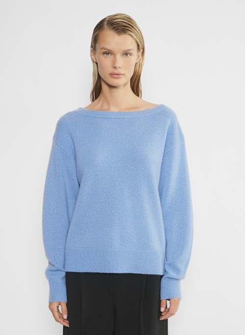 cashmere relaxed boatneck sweater Product Image