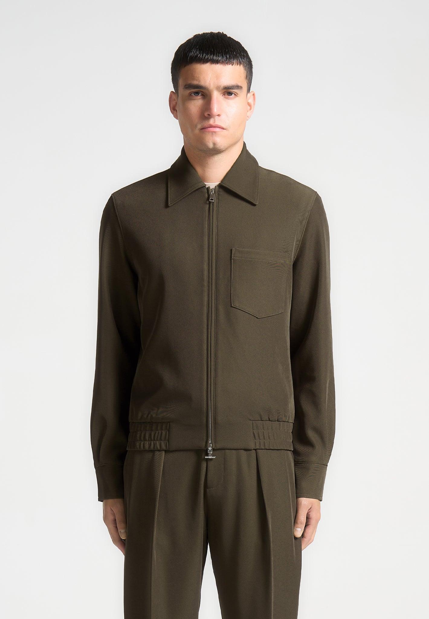 Twill Tailored Jacket - Khaki Male Product Image