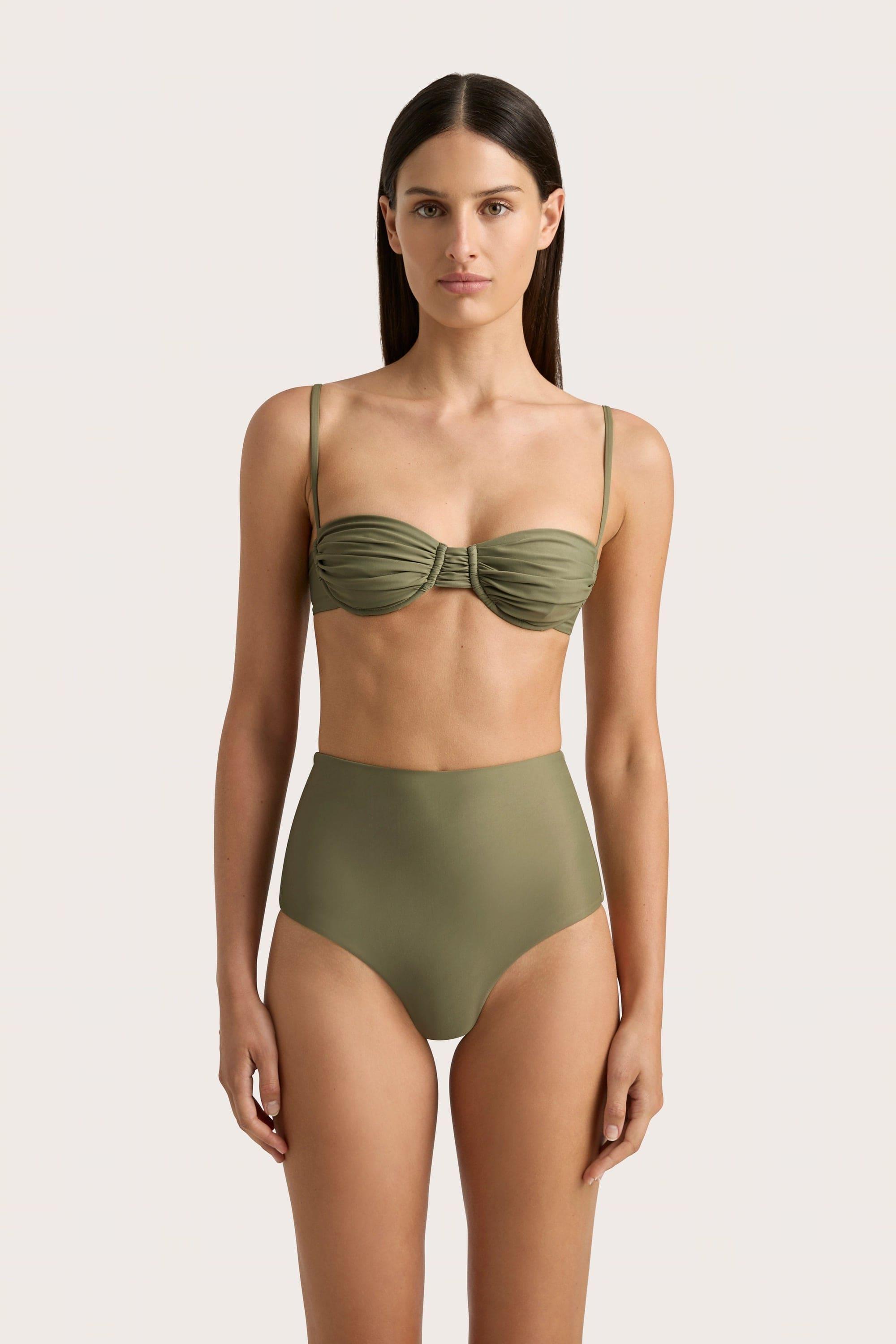 Stefania Bikini Top Khaki - Final Sale Product Image