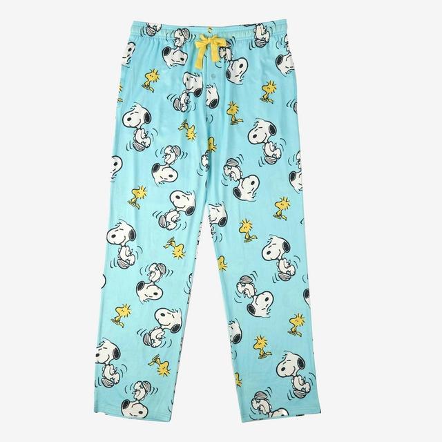 Mens Peanuts Pajama Pants - Blue Product Image