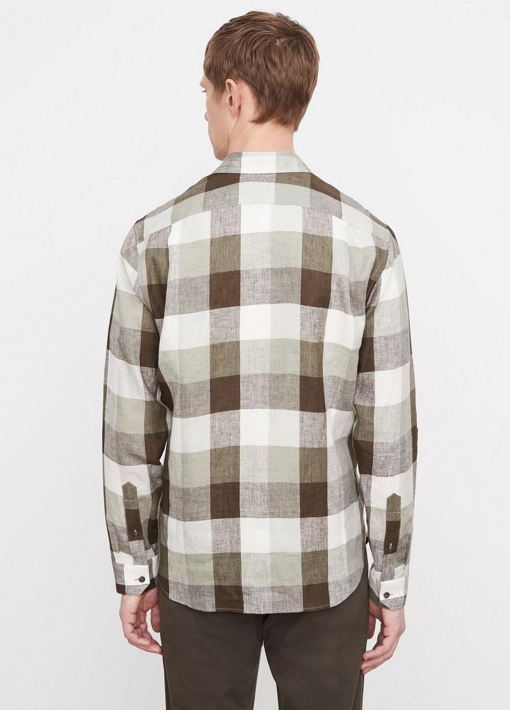 Madrid Buffalo Plaid Linen Long-Sleeve Shirt Product Image