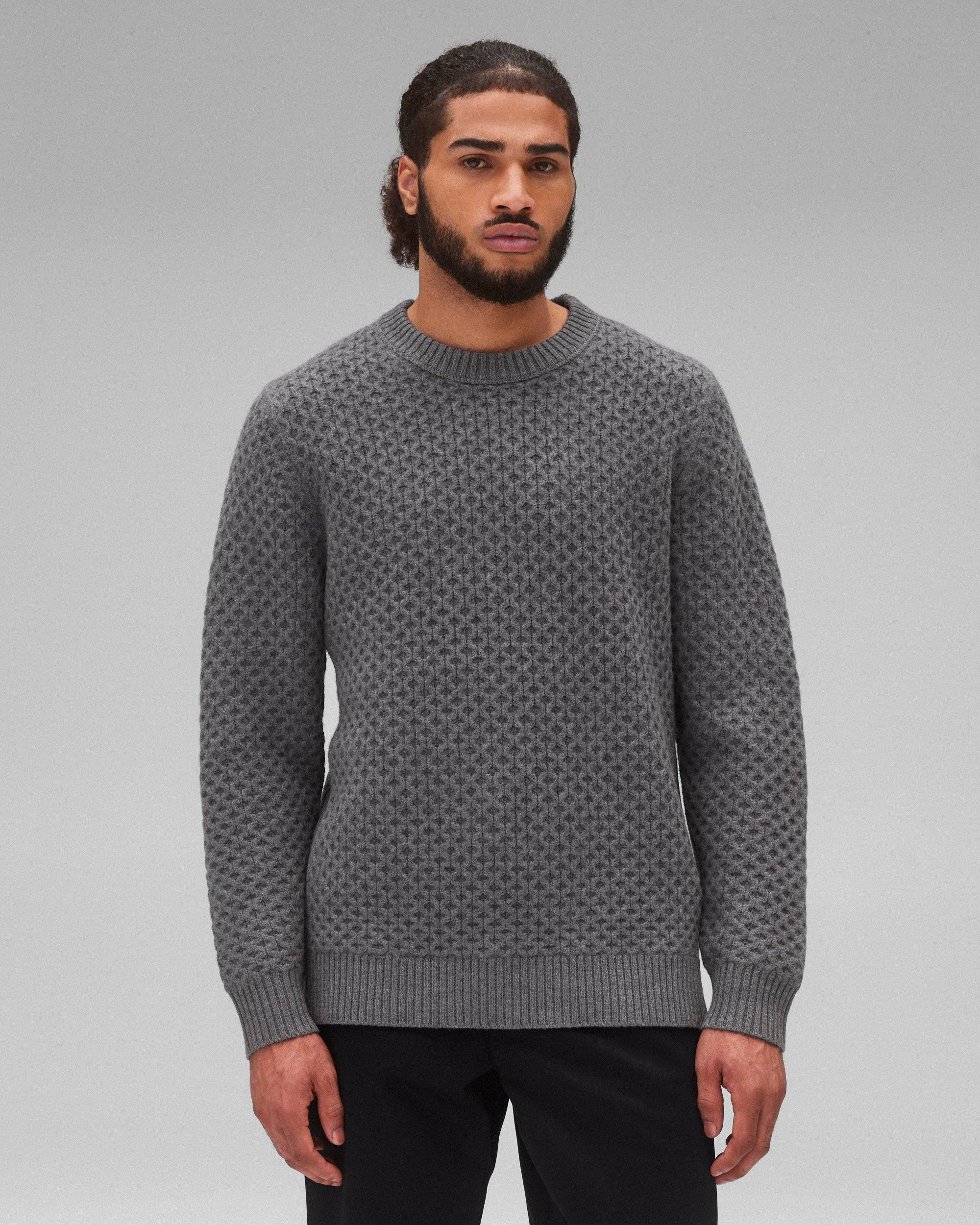 Merino Honeycomb Crewneck Male Product Image