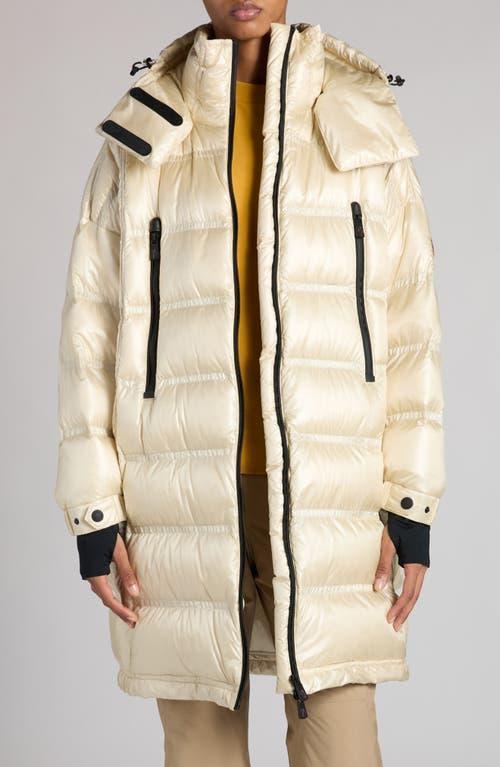 MONCLER Grenoble Rochelairs Down Long Parka In Tan Product Image