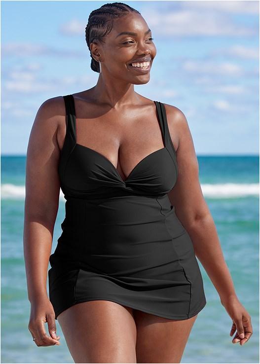 Fit And Flare Swim Dress Product Image