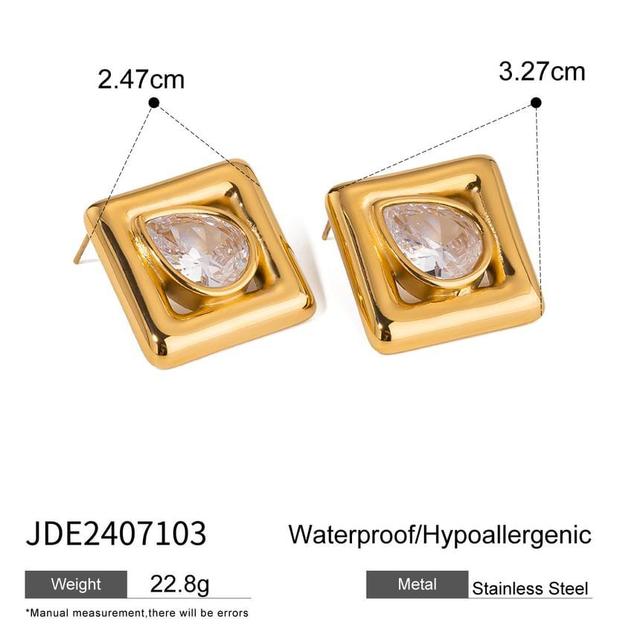 Teardrop Geometry Stud Earring Product Image