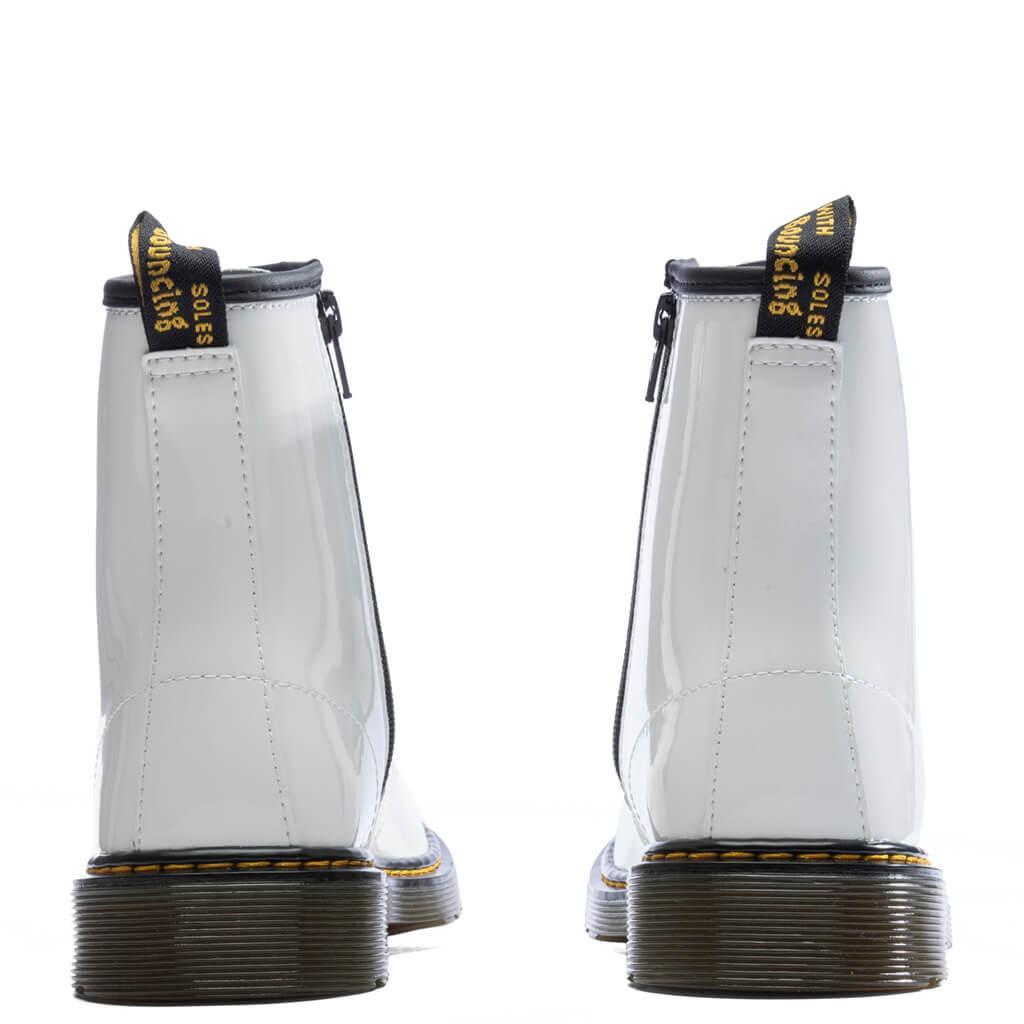 Youth 1460 Patent Leather Boots - White Patent Lamper Male Product Image