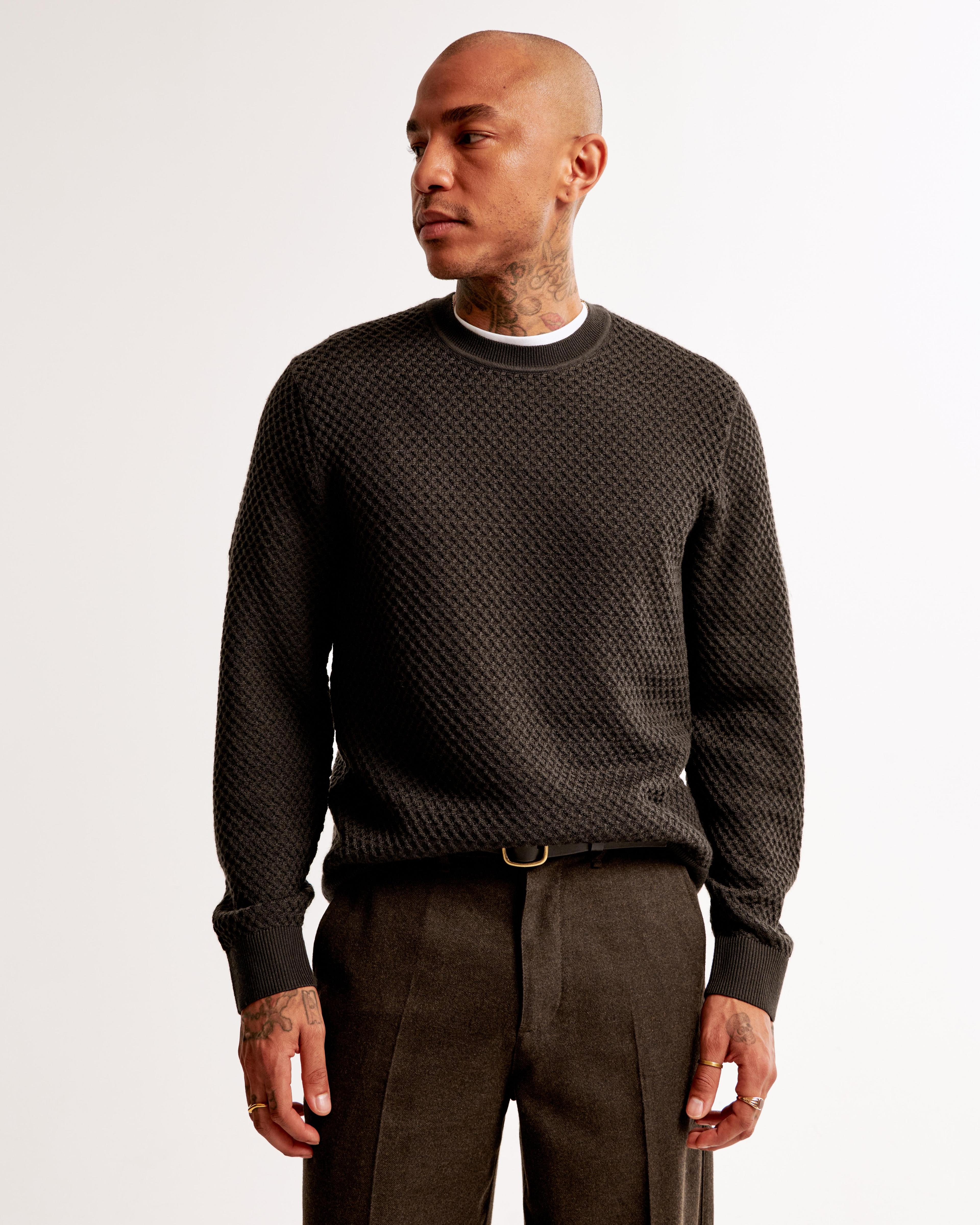 Merino Wool-Blend Crew Sweater Product Image