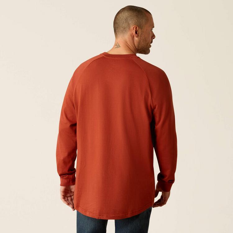 Ariat® Men's Burnt Henna L/S Rebar Cotton Strong T-Shirt Product Image