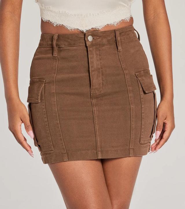 Serving Style Cargo Mini Skirt Product Image