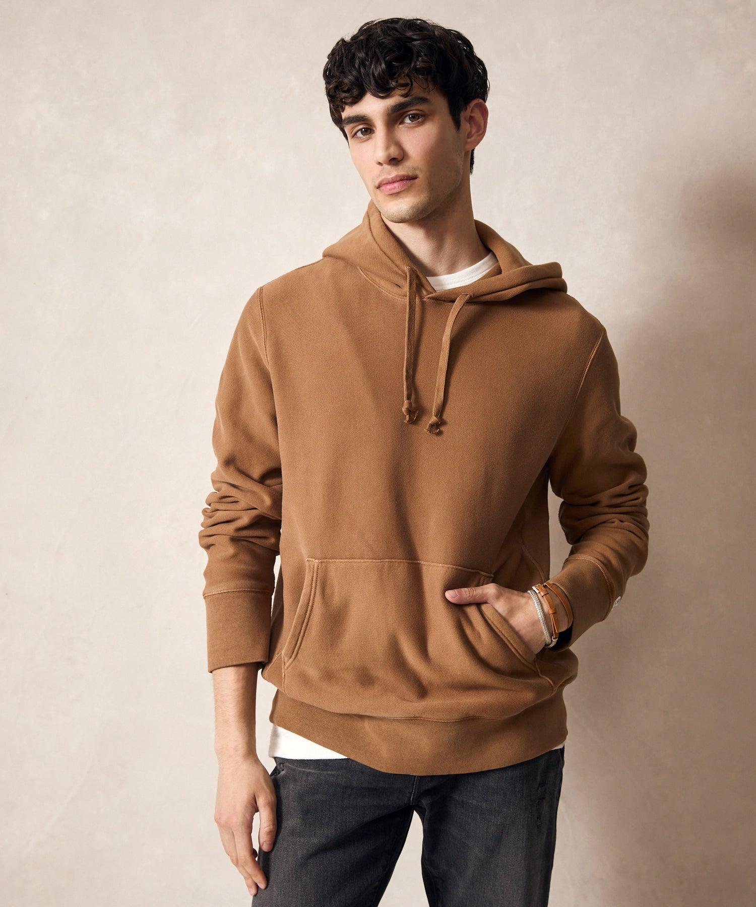 Champion Midweight Popover Hoodie Sweatshirt in Leather Brown Product Image