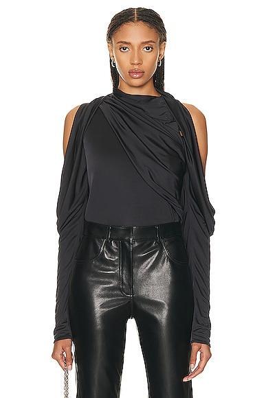 Draped Long Sleeve Top Product Image
