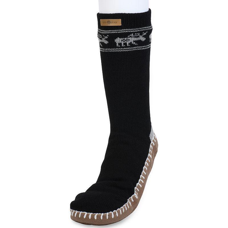 GaaHuu Faux Shearling-Lined Mens Slipper Socks Product Image